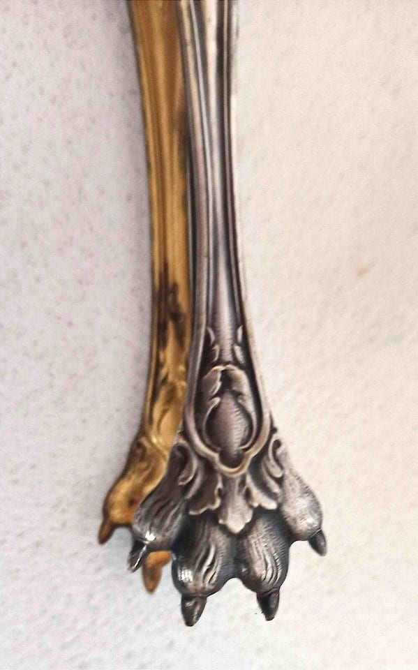 Pince à sucre argent et vermeil Hauteur 13,5 cm Début XXème — photo 3