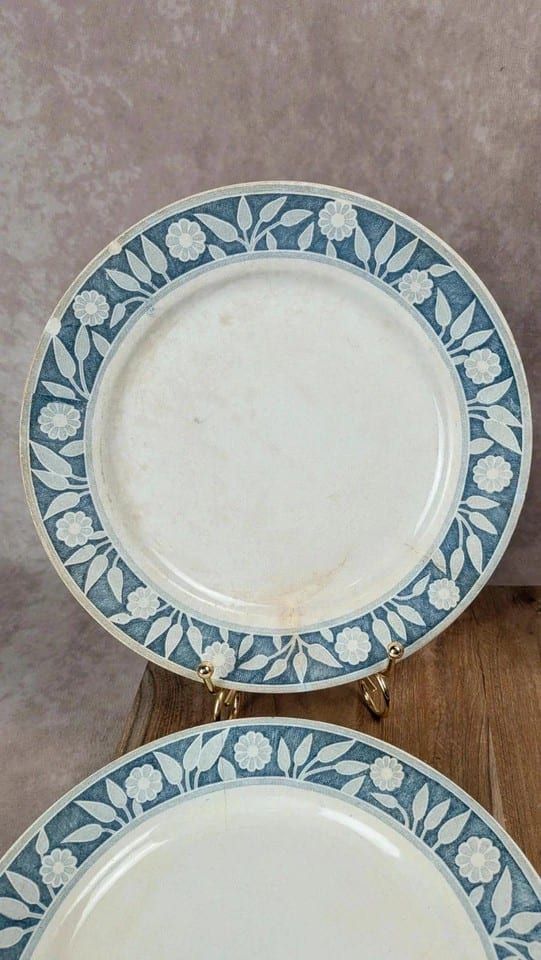 Lot de 4 assiettes vintage Creil & Montereau – Service Varsovie — Foto 4