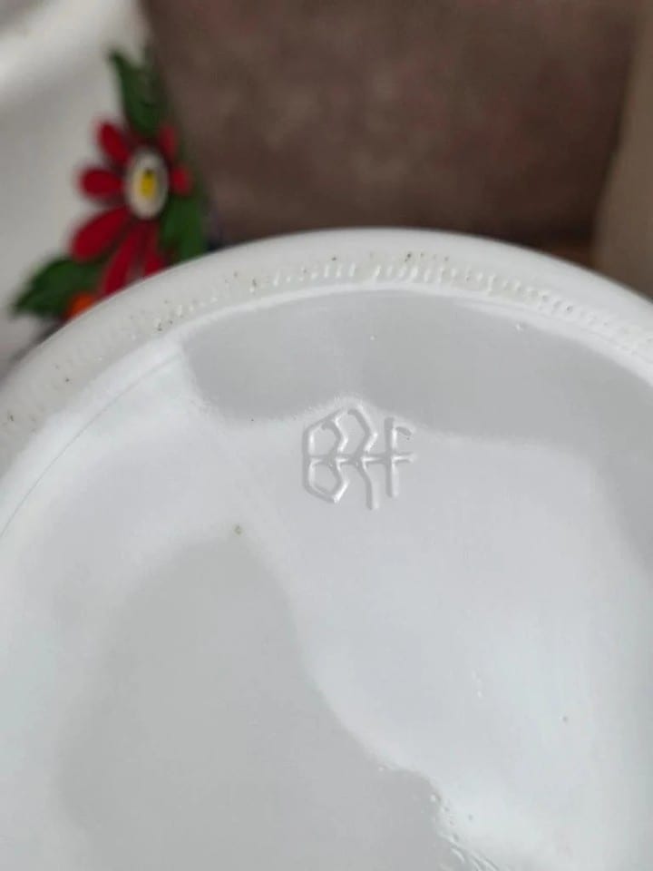 Lot de 3 pots à provisions vintage Brf – Café, Farine et Sucre – verre opalin — photo 7