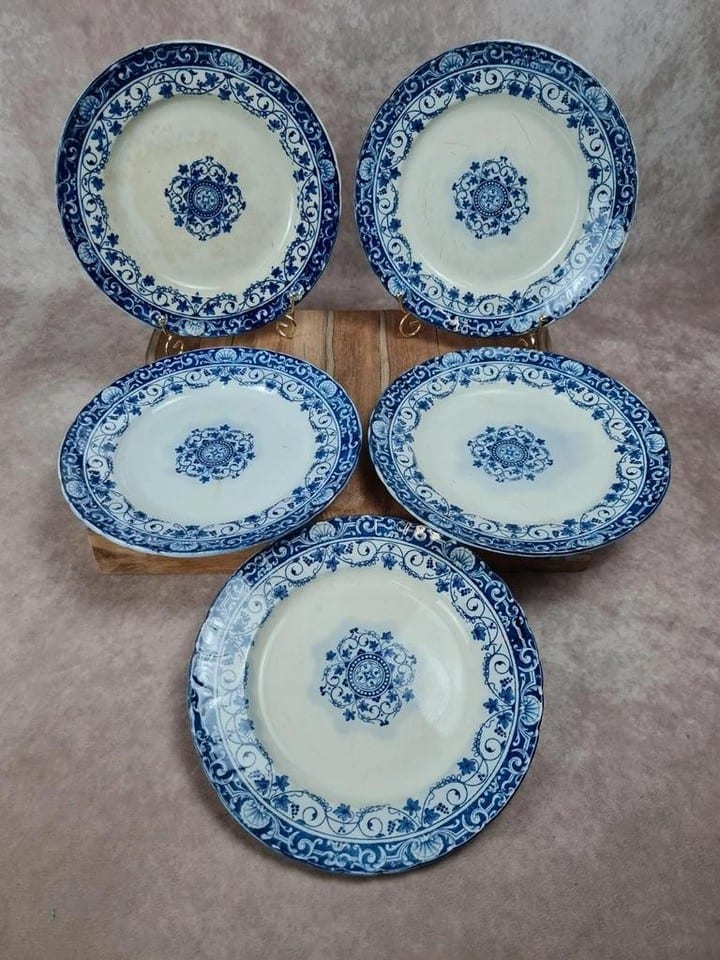 Assiettes anciennes Jules Vieillard Bordeaux – Service “louis Xv” lot de 5 — Foto 2