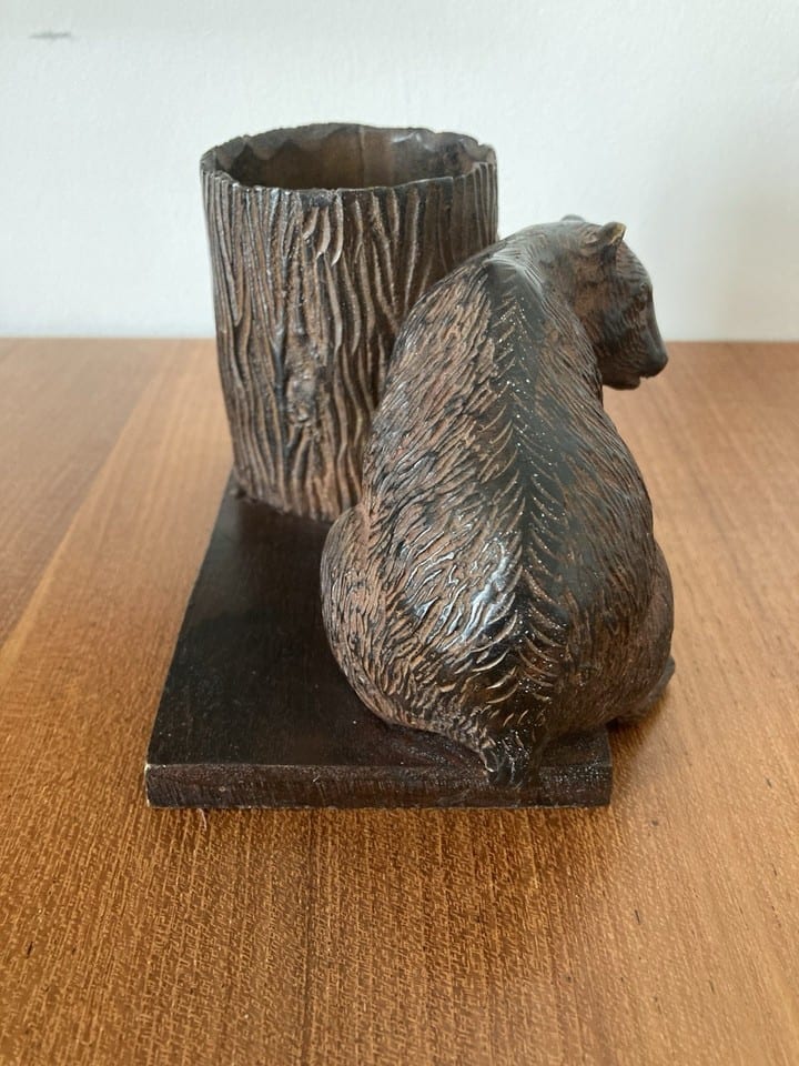 Bronze animalier ours patine brune, années 50 — foto 3