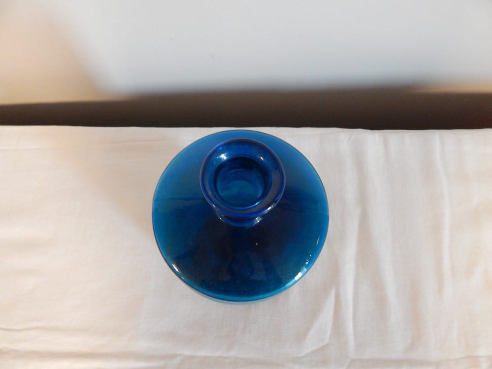 ANCIENNE BOUTEILLE FLACON de PHARMACIE Verre Bleu Porcelaine SPIRIT : METHYL : — photo 7