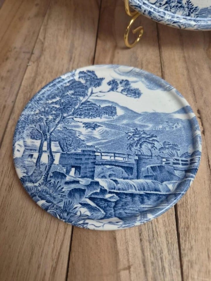 Gien x Enoch Wedgwood Countryside – dessous de plat + 2 dessous de bouteille — photo 4