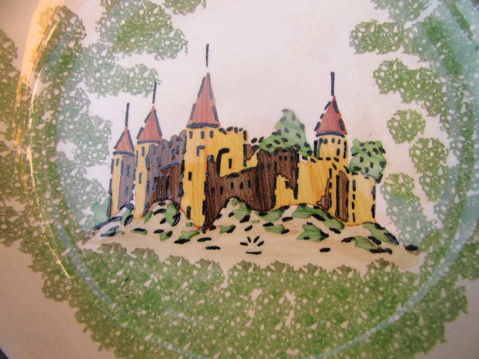 petit plat creux creil et montereau décor à l'éponge — photo 4