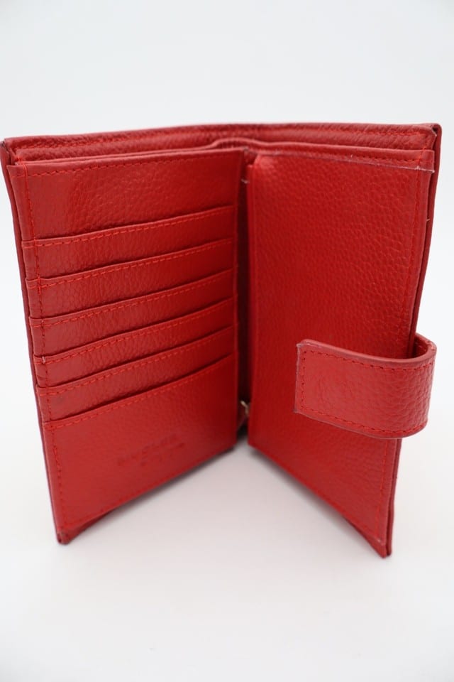 portefeuille Thierry Mugler en cuir vachette carmin modèle Dolly PM1 — photo 4