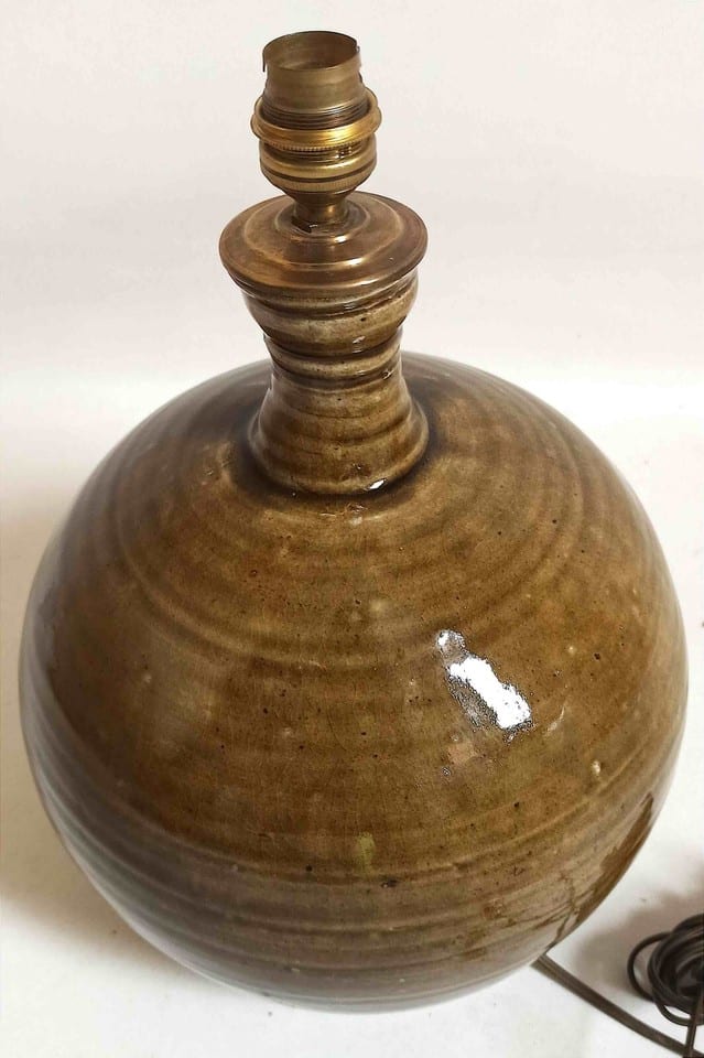 Grande lampe en grès émaillé, signée Alain Magne, la Borne Années 70 — photo 2
