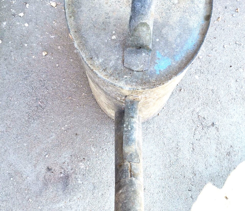 Arrosoir en Zinc galvanisé ovale de 13l  (n°15) Déco Maison Jardin Fleur Potager — photo 4