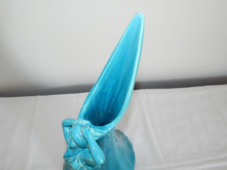 SUPERBE ANCIEN VASE en Céramique avec Anse Forme de FEMME Jérome Massier — photo 8