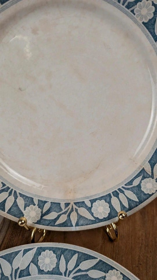 Lot de 4 assiettes vintage Creil & Montereau – Service Varsovie — Foto 6