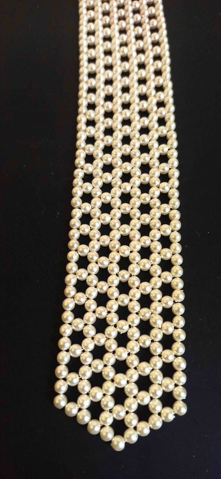 Collier cravate en perles — photo 3