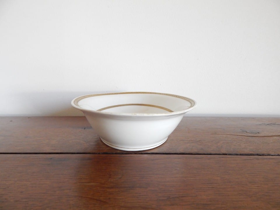 ANCIEN Grand RAVIER Plat PORCELAINE Limoges L. Bernardaud & Cie Liseré Doré — photo 3