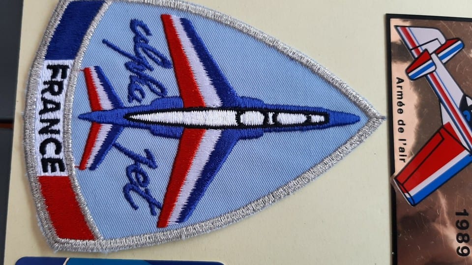 Patch ancien feutrine ALPHAJET Patrouille de France + Lot autocollants Air Pilot — photo 3