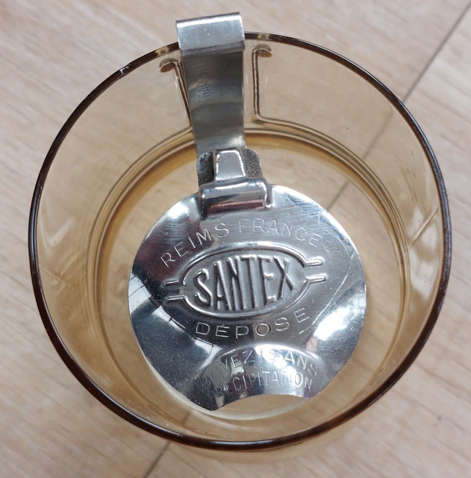 RARE ancien verre doseur SANTEX à REIMS brevet français  Curiosité — foto 2