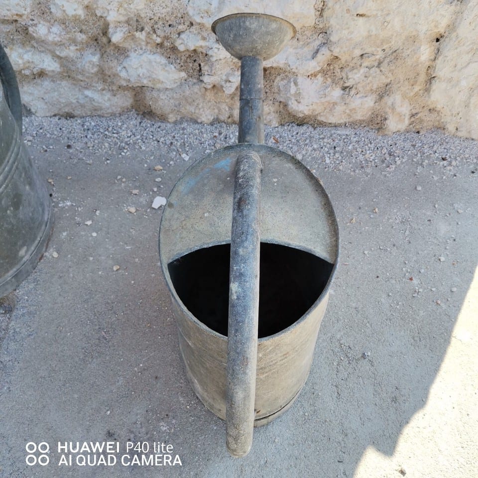Arrosoir en Zinc galvanisé ovale de 13l  (n°15) Déco Maison Jardin Fleur Potager — photo 7