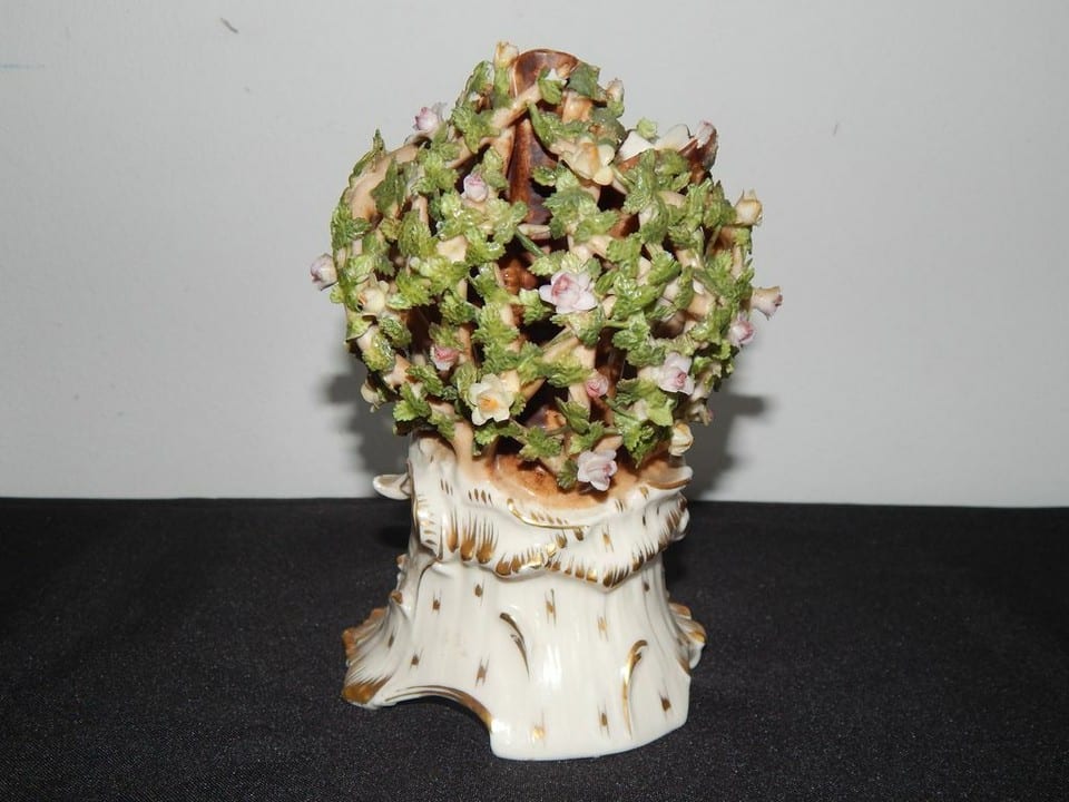 SUPERBE ANCIENNE Bouquetière Vase en PORCELAINE Germany DRESDEN MEISSEN ? Signée — photo 4