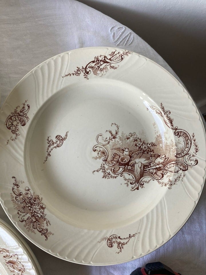 Assiettes demi-creuses Luneville K&G modèle Rocaille — foto 3