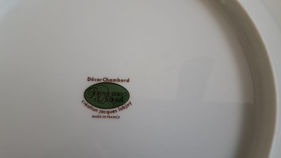 assiette porcelaine d'Auteuil décor Chambord  Diam 24 h 2.5cm le lapin — photo 3