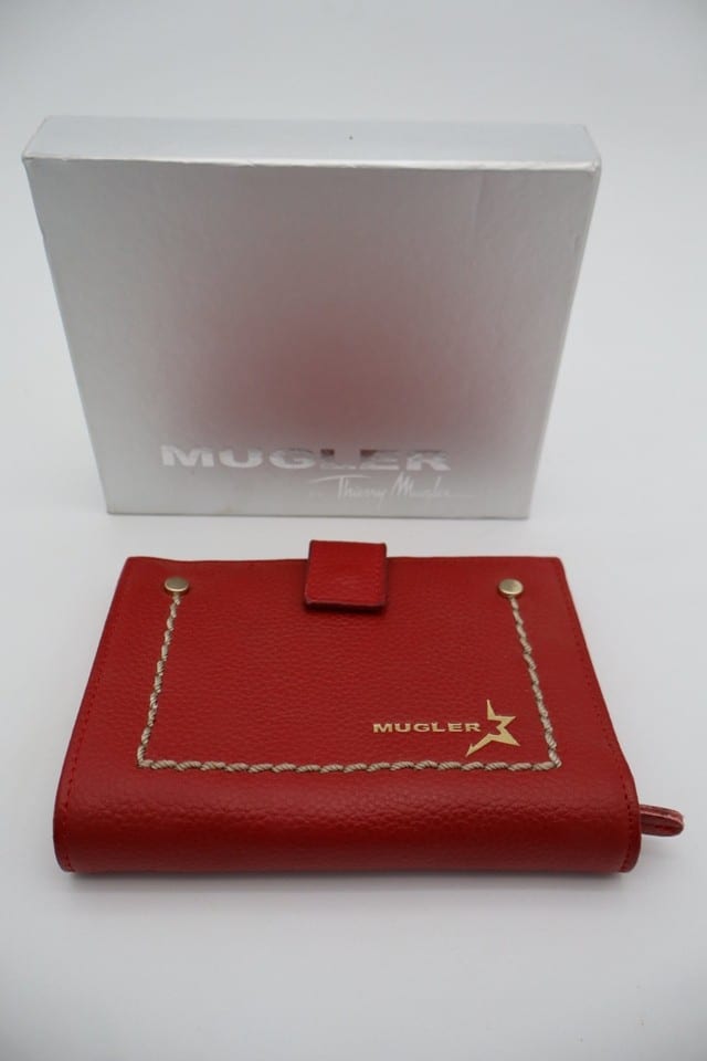 portefeuille Thierry Mugler en cuir vachette carmin modèle Dolly PM1 — photo 2