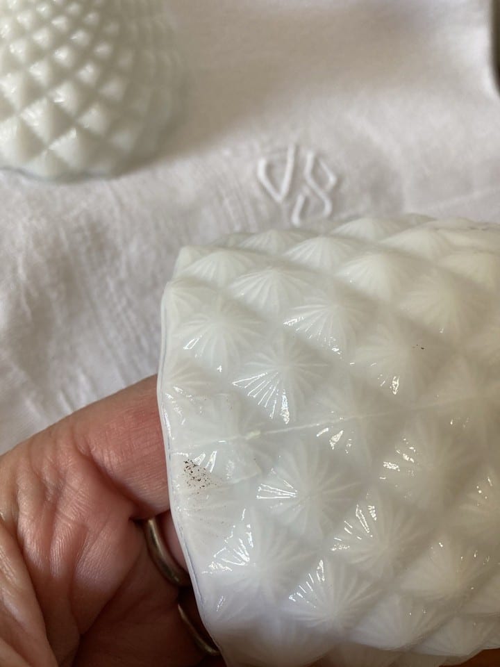 Bonbonnière, sucrier en forme d’ananas en opaline Portieux — foto 7