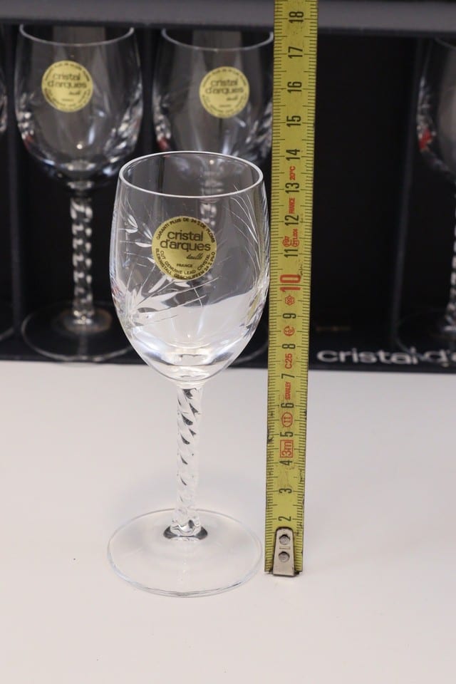 6 verres à porto cristal d’Arques modèle Fleury taille Épis — photo 4