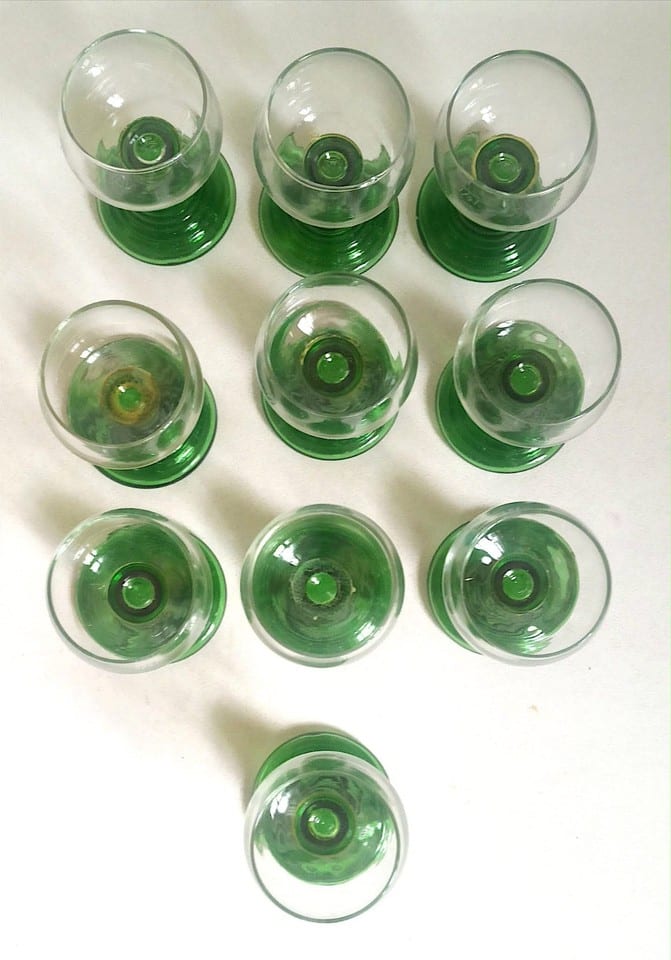 Lot de 10 verres alsaciens Roemer Années 70 Hauteur 16 cm — photo 3