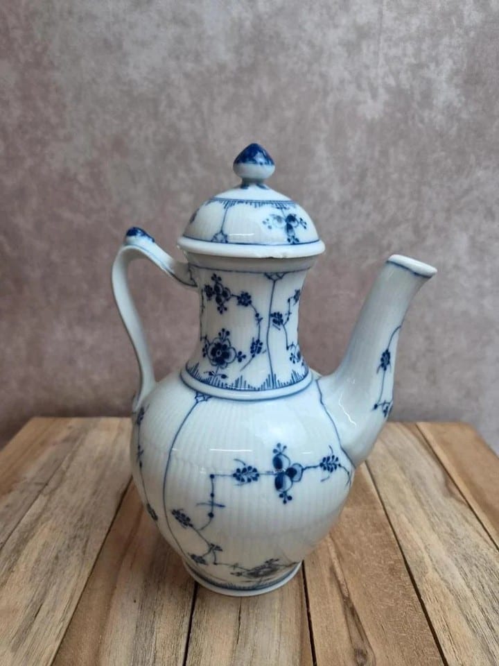 Ancienne cafetière Porzellanfabrik Kalk Eisenberg – Indischblau – début Xxe — photo 3