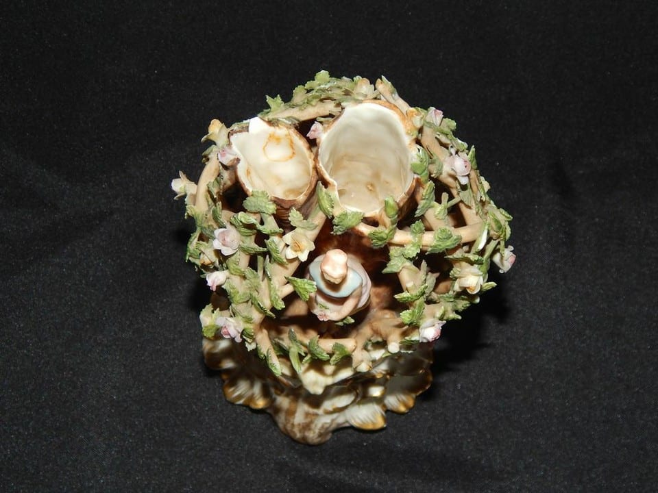 SUPERBE ANCIENNE Bouquetière Vase en PORCELAINE Germany DRESDEN MEISSEN ? Signée — photo 7