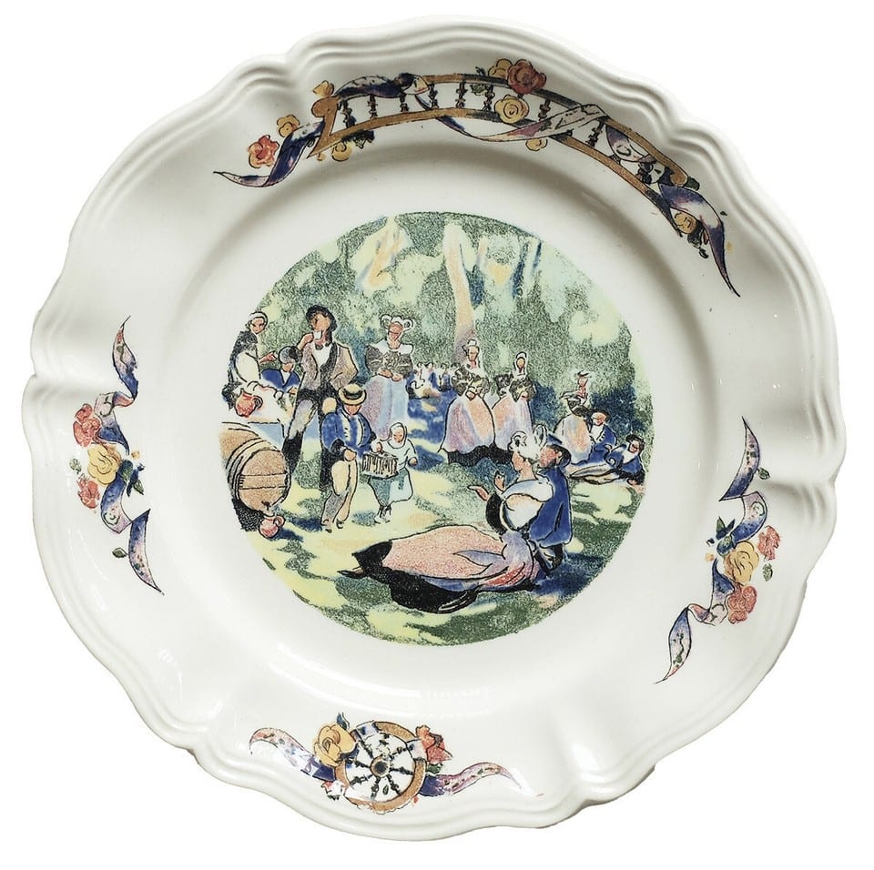 LOUIS GARIN LOT DE 18 ASSIETTES À DESSERT CELTIQUE Sarreguemines-Digoin-Vitry — photo 3