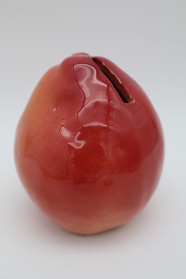 Tirelire à casser céramique poire - vintage - marquée France — photo 6