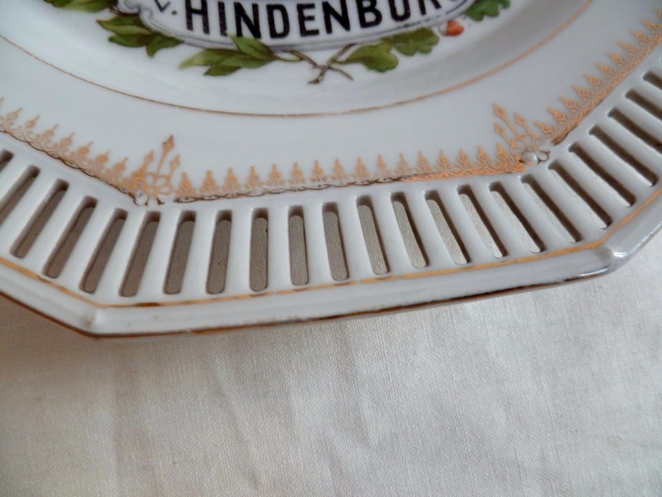 ASSIETTE ALLEMAGNE 1914/1918 WWI CROIX DE FER MARÉCHAL HINDENBURG PORCELAINE — photo 6