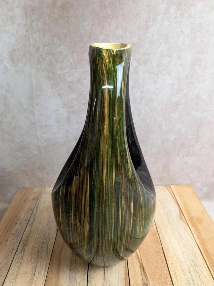 Grand vase pichet Saint-clément – Céramique émaillée verte – Vintage — photo 5