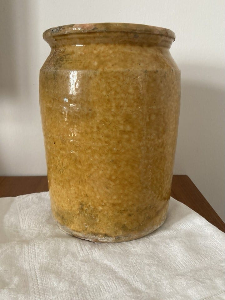 Grand pot à confit, graissier en terre cuite émaillée, XIXème — photo 2