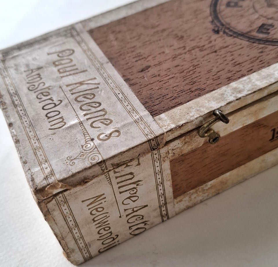 Rare boite à cigares Paul KLEENE'S Amsterdam Entre Actos en bois avec fermoirs — foto 6