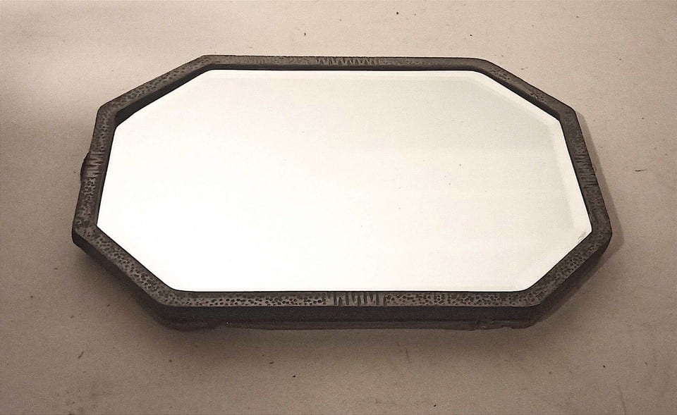 Miroir biseauté martelé Art Déco 41,2 cm x 58,8 cm — photo 7
