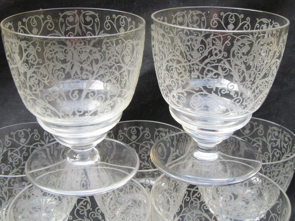 verres anciens baccarat modèle lulli art déco- lot de 7- verres à porto — photo 4