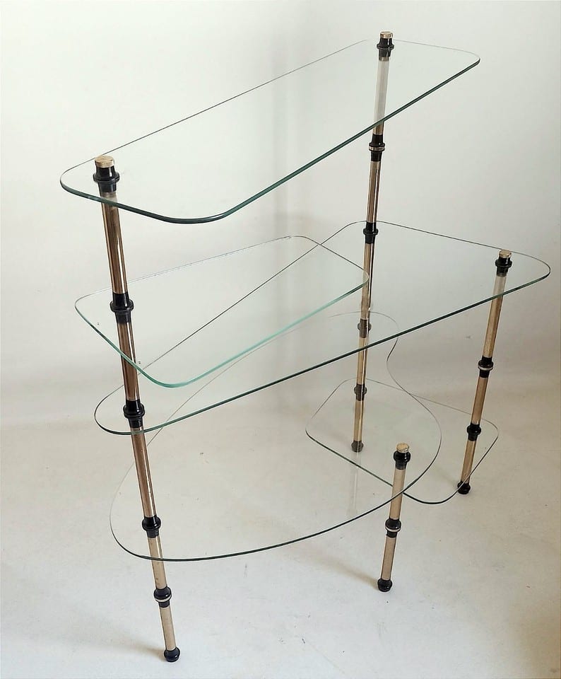 Étagère vitrée sur pied Années 50 Largeur 82 cm — foto 2