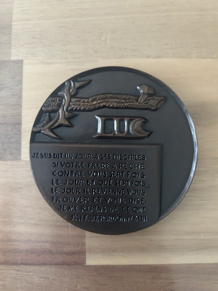 médaille bronze monnaie de paris « Luc » — photo 2