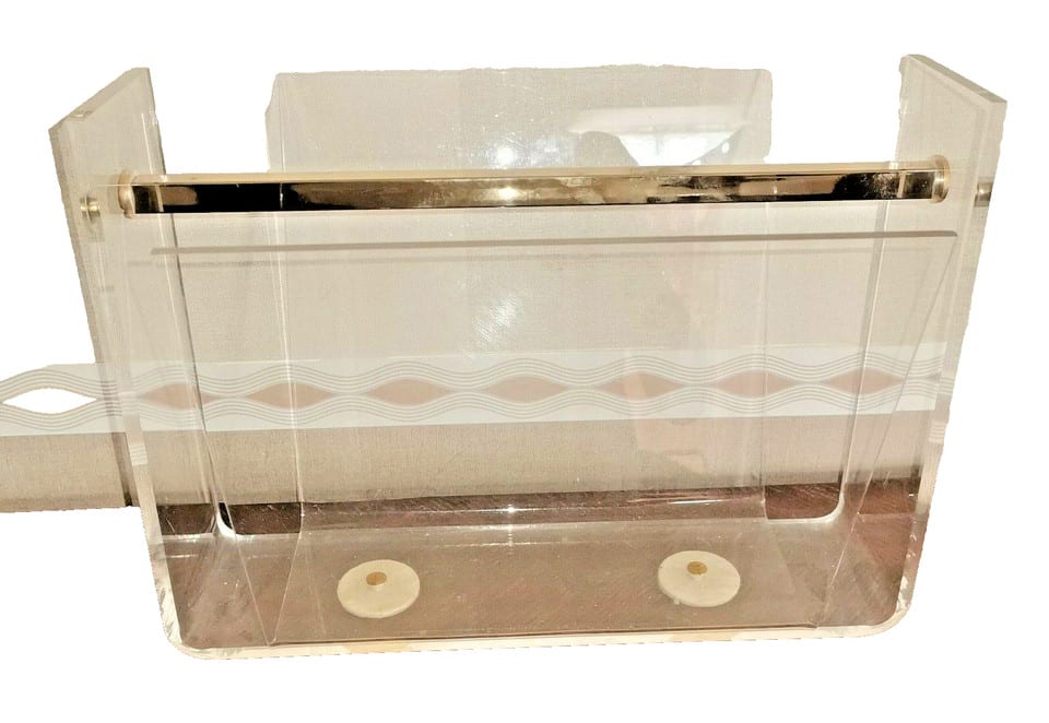 Porte revues en Plexiglas  par David Lange pour Roche et Bobois
