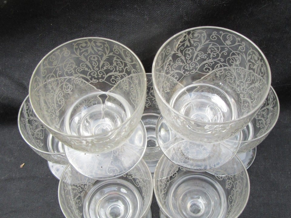 verres anciens baccarat modèle lulli art déco- lot de 7- verres à porto — photo 5