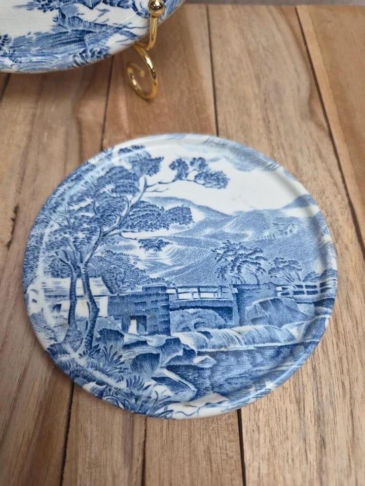 Gien x Enoch Wedgwood Countryside – dessous de plat + 2 dessous de bouteille — photo 3
