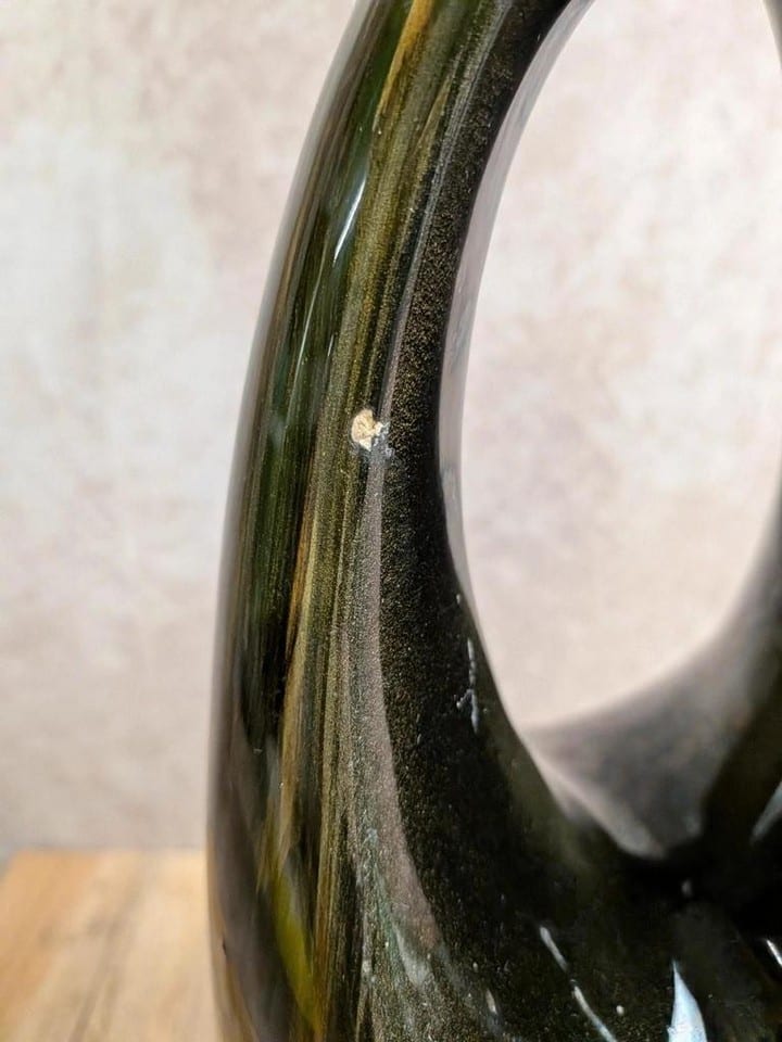 Grand vase pichet Saint-clément – Céramique émaillée verte – Vintage — photo 7