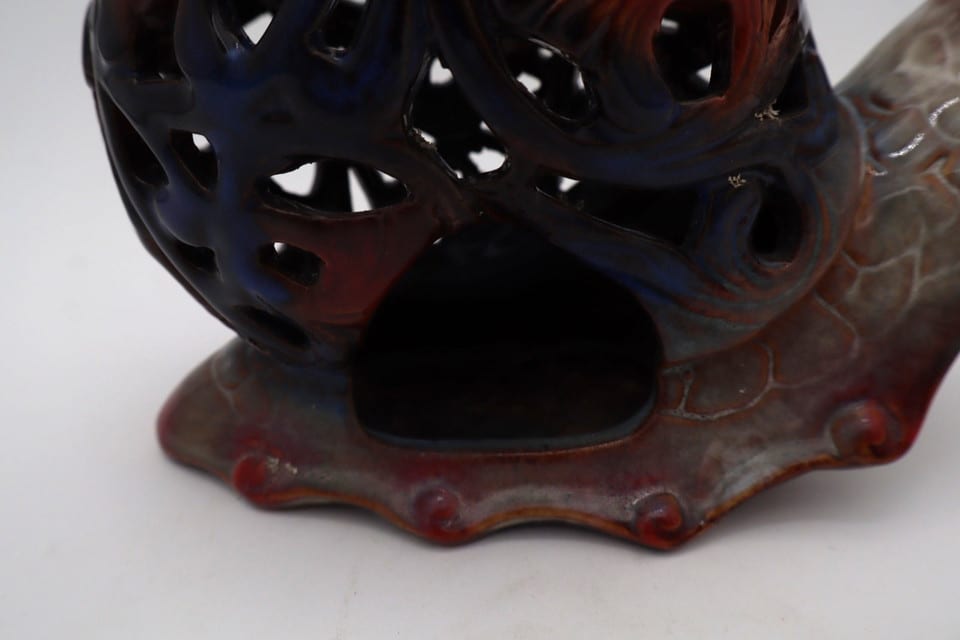 Photophore escargot en céramique émaillée ajourée — Foto 7