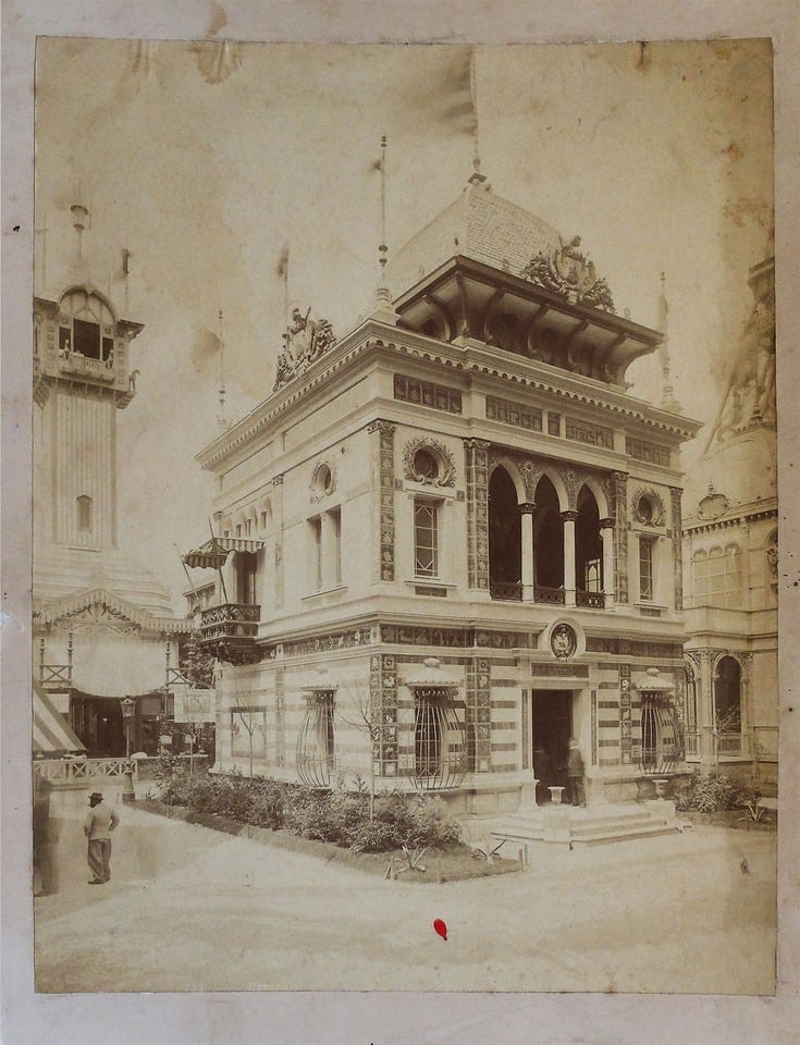 PHOTO ANCIENNE ORIGINALE EXPOSITION UNIVERSELLE PARIS 1889 PAVILLON SALVADOR