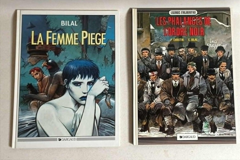 Lot de 2 BD Bilal "La femme piège" 1986 & "Les phalanges de l'ordre noir" 1984