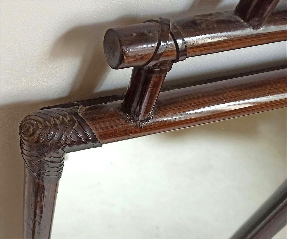 MIroir Rotin Années 70 — Foto 7