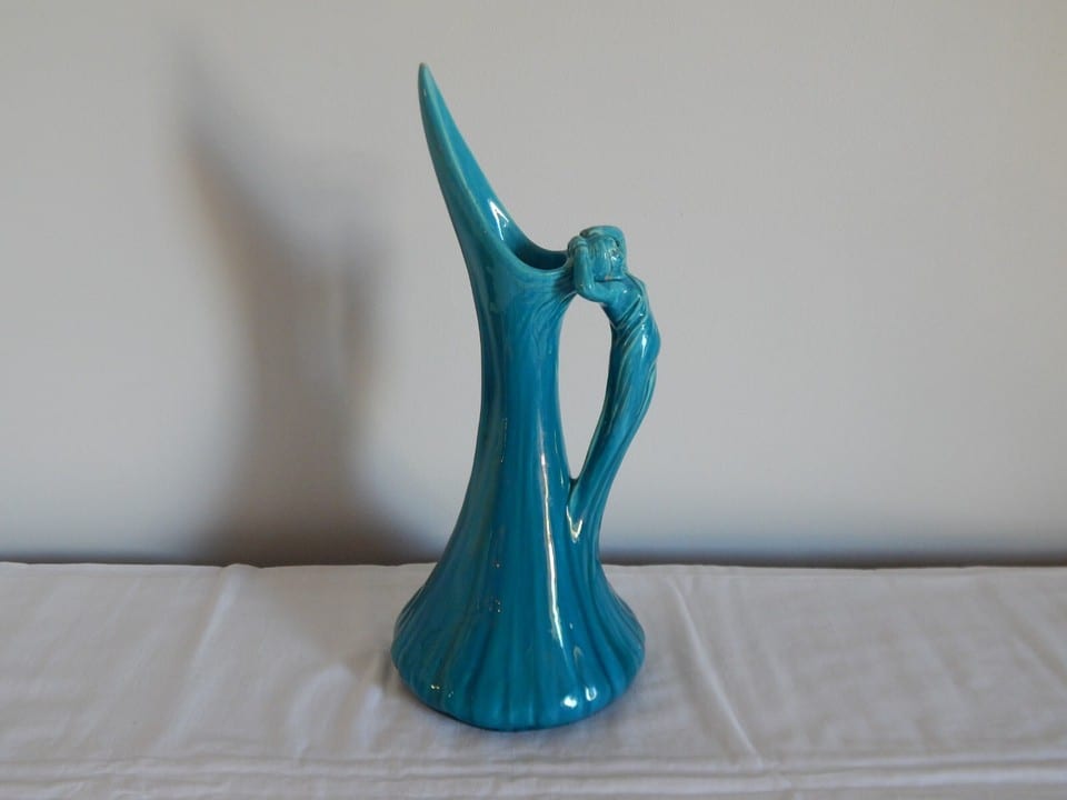 SUPERBE ANCIEN VASE en Céramique avec Anse Forme de FEMME Jérome Massier — photo 7