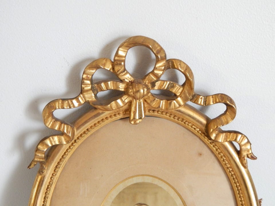 2 ANCIENS Cadres à photos en BOIS Décor Noeud Style LOUIS XVI — photo 3