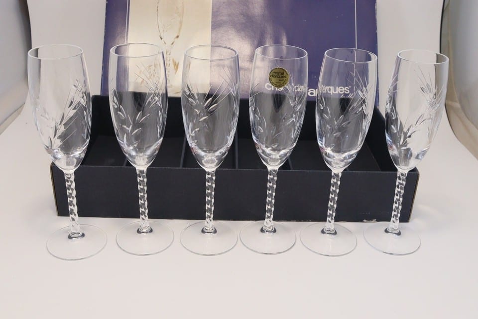 6 flûtes à champagne cristal d’Arques modèle Fleury taille Épis 17 cl — photo 5