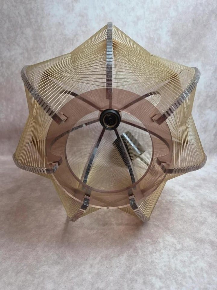 Suspension vintage Space Age – Paul Secon Sompex – Plexiglas fumé – Années 70 — photo 8
