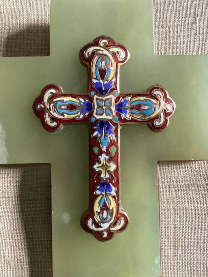 Bénitier en émaux cloisonnés XIXème — Foto 4